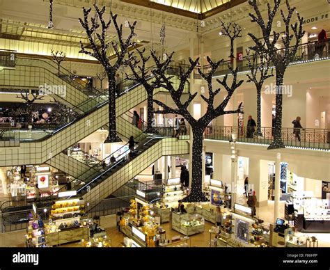 Le Bon Marche Department store, Christmas decoration, Paris, France, the iconic central ...