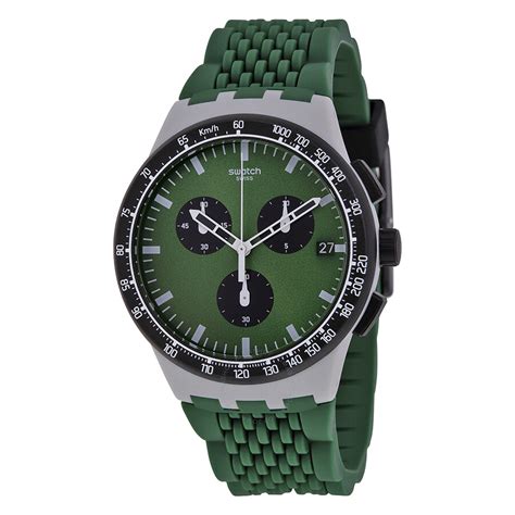 Swatch Sperulino Chronograph Green Dial Green Silicone Men's Watch SUSM402 - Originals - Swatch ...