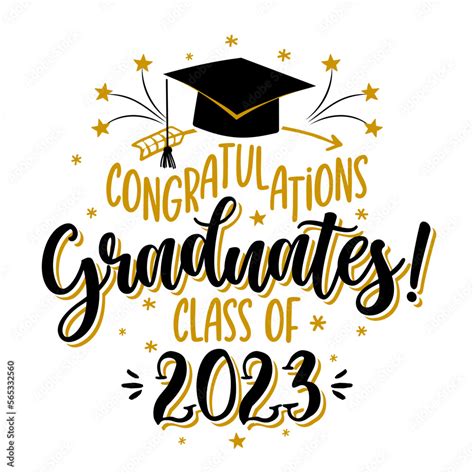 Congratulations Graduates Class of 2023 - badge design template in ...