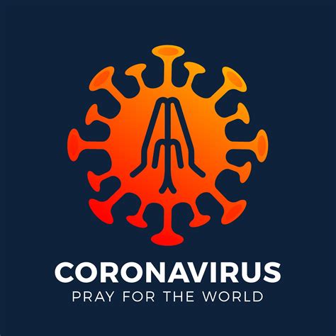 Pray for the World Coronavirus Concept With Hands Vector Illustration ...