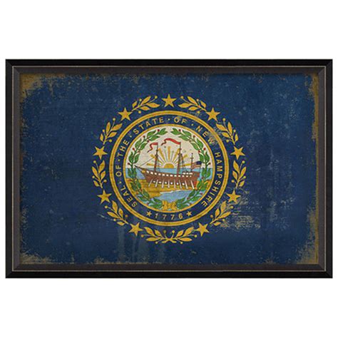 State Flag Framed Print (New Hampshire) – Hudson & Vine