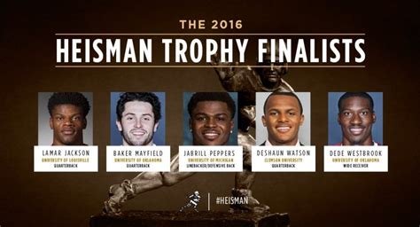 Five Finalists Named For Heisman Trophy | Eleven Warriors