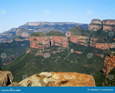 Three Rondavels at Blyde River Canyon Stock Image - Image of hikes ...