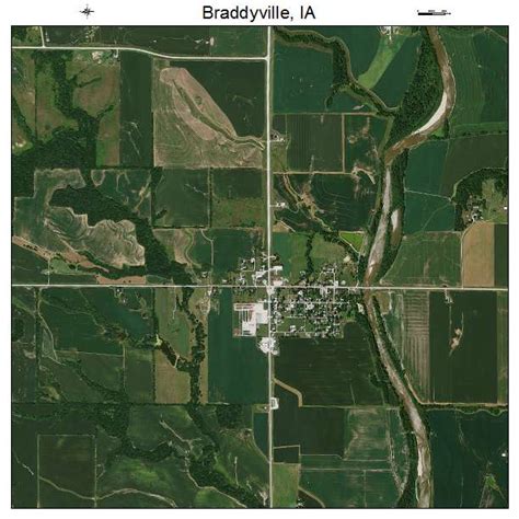 Aerial Photography Map of Braddyville, IA Iowa