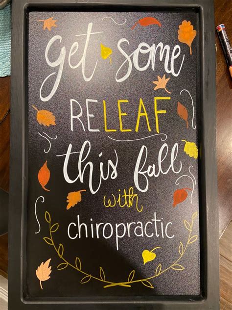 Fall chalkboard | Chiropractic quotes, Chiropractic, Chiropractic office