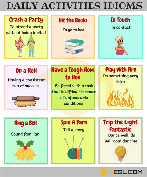 22 Commonly Used Daily Routines Idioms in English - 7 E S L