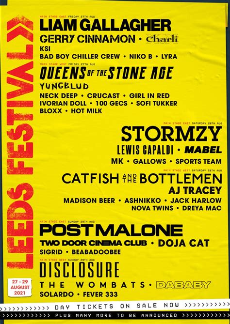 Leeds Festival | Leeds Festival » 27 - 29 August 2021