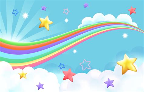 Cloudy fun rainbow background 1978755 Vector Art at Vecteezy