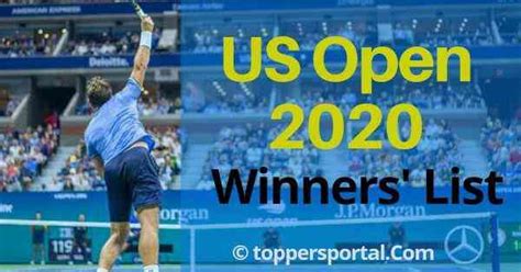 Complete 2020 US Open Tennis Winners List | Toppers Portal