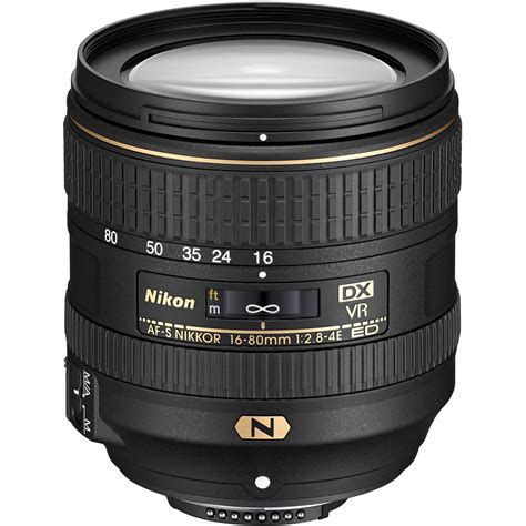 Nikon AF-S DX NIKKOR 16-80mm f/2.8-4E ED VR Lens 20055 B&H Photo