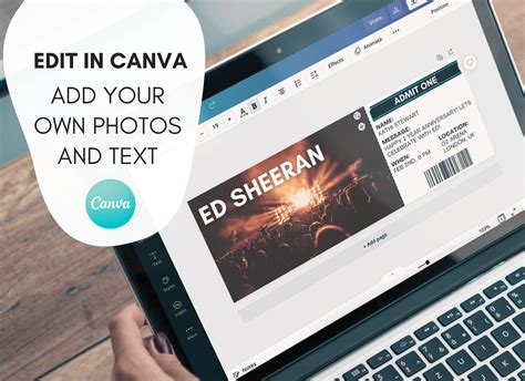 Event Concert Ticket Canva Editable Printable Template - Etsy