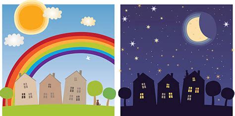 Royalty Free Day And Night Clip Art, Vector Images & Illustrations - iStock