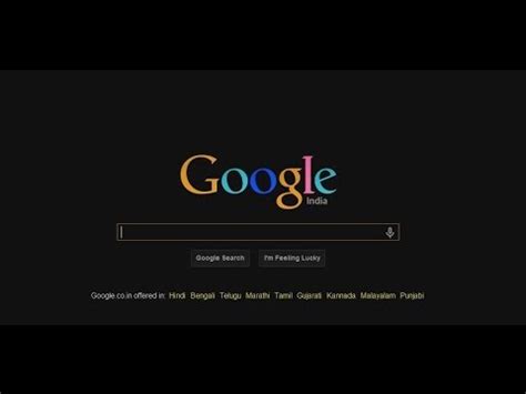 Black Google Chrome theme - YouTube