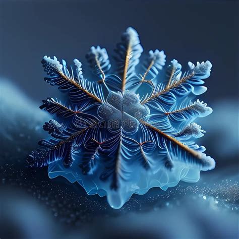 Snowflake Macro, Made with Generative AI Stock Illustration - Illustration of captivating ...