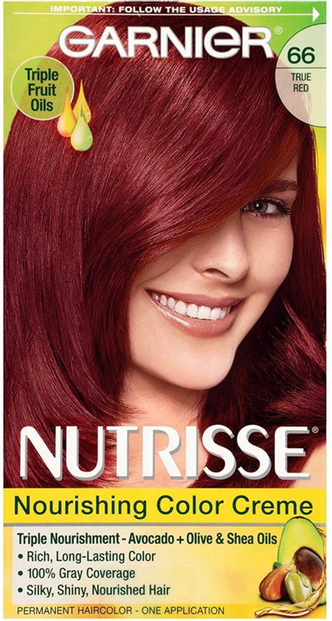 Garnier Nutrisse Nourishing Color Creme, True Red [66] 1 ea - Walmart.com