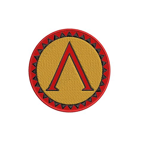 Ancient Spartan Shield Patch Iron On Embroidered Patch | Etsy