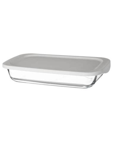 Pyrex Rectangular Tray With Plastic Lid-Medium 2500 Ml