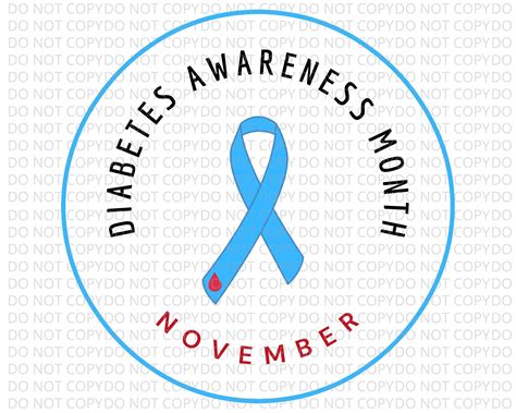 Diabetes Awareness Month November Blue Ribbon SVG PNG - Etsy