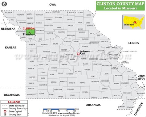 Clinton County Map, Missouri