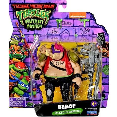 Teenage Mutant Ninja Turtles Mutant Mayhem Rocksteady 4.6 Action Figure Mutant Muscle Playmates ...