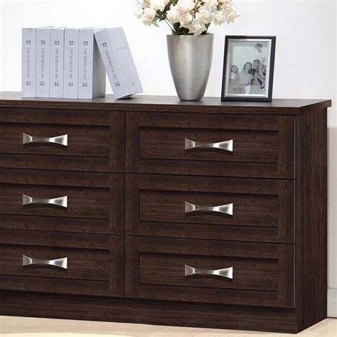 Baxton Studio Colburn 6-Drawer Dark Brown Wood Dresser-28862-6488-HD - The Home Depot