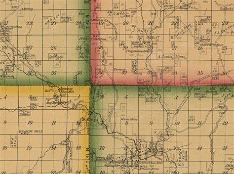 Morgan County Missouri 1880 - Old Wall Map with Landowner & Homeowner Names - Reprint - Farm ...