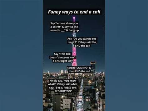 Funny ways to end a call - YouTube