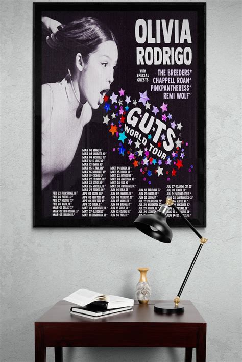 Olivia Rodrigo Guts World Tour Poster 002, Guts Album Poster, Guts Tour ...