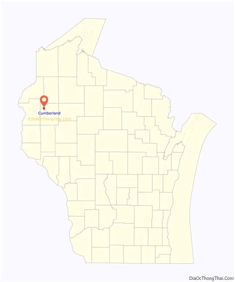 Map of Cumberland city, Wisconsin - Thong Thai Real