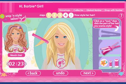 Barbie Snip And Style Hair Salon Games