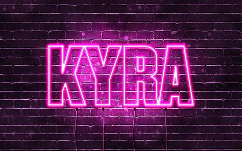 4K free download | Kyra with names, female names, Kyra name, purple ...