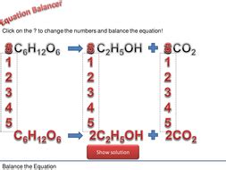 Chemistry Equation Balancer | Teaching Resources