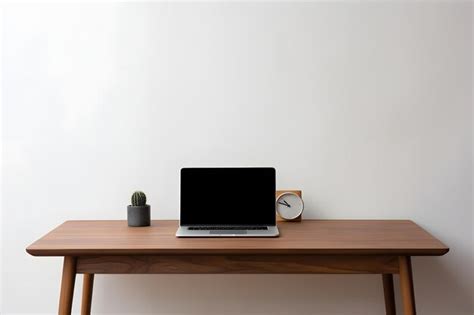 Premium AI Image | Minimalistic desk with only a laptop