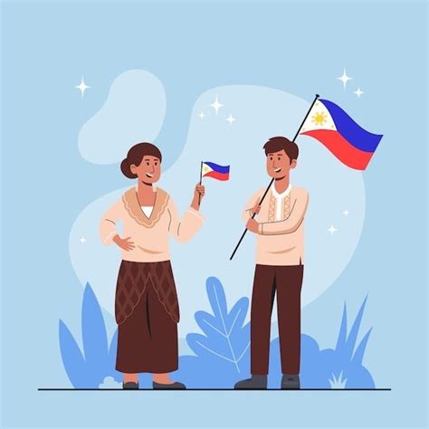 Free Vector | Hand drawn philippine flag design | Philippine flag, Flag art, Illustration design