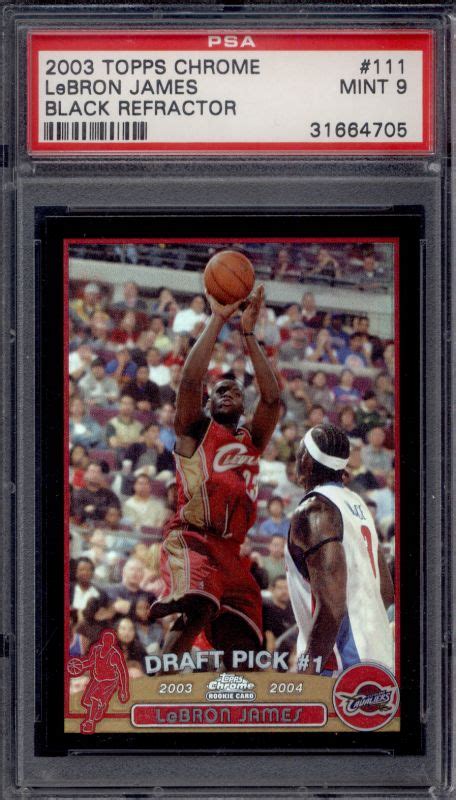 LeBron James Rookie Highlights 2003 Topps Black Chrome Refactor Set Break