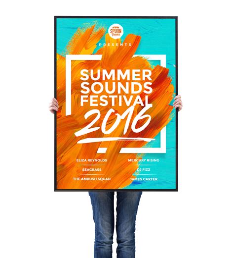 Summer Soynds Festival Event Poster Example - Venngage Poster Examples | Event poster design ...