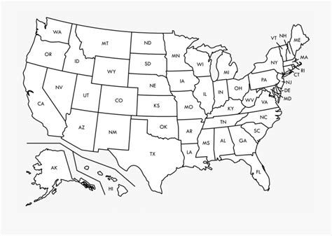 High Resolution Blank Us Map , Free Transparent Clipart - ClipartKey