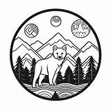 Serene Wilderness Coloring  Page sketch template