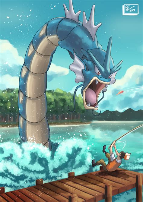 Fishing Gyarados Rá Dantas - Illustrations ART street