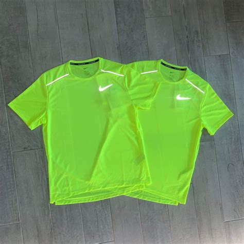 Lime Green Nike miler tees Limited sizes available ... - Depop