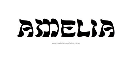 Amelia Name Tattoo Designs