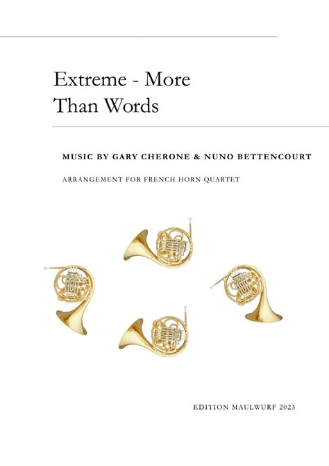 More Than Words Sheet Music | Extreme | Brass Ensemble