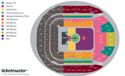 BEYONCÉ - RENAISSANCE WORLD TOUR Seating Plan - Tottenham Hotspur Stadium