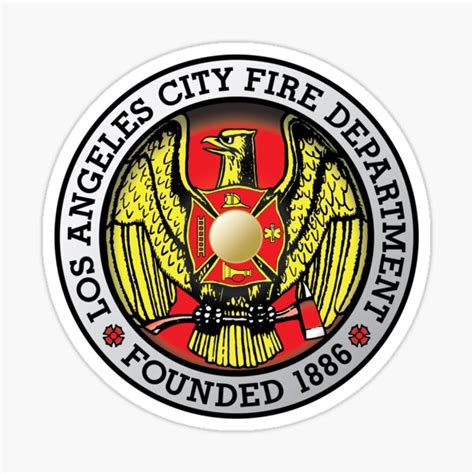 "LOS ANGELES FIRE DEPARTMENT SEAL LAFD" Sticker for Sale by ...