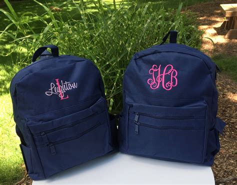 Monogrammed Backpack Personalized School Girls Back Pack