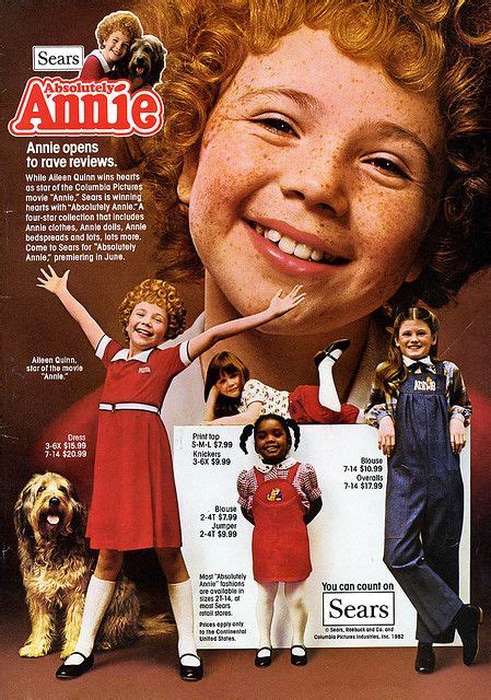 1982 Sears Annie Clothing Ad | Picture movie, Hits movie, Annie