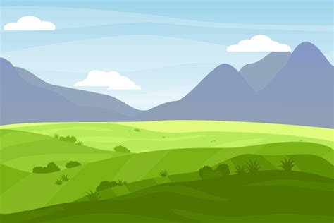 Vector nature landscape background. Cute simple cartoon style 3467246 Vector Art at Vecteezy