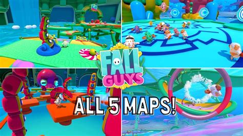 ALL 5 *NEW* MAPS IN FALL GUYS SEASON 9! - YouTube