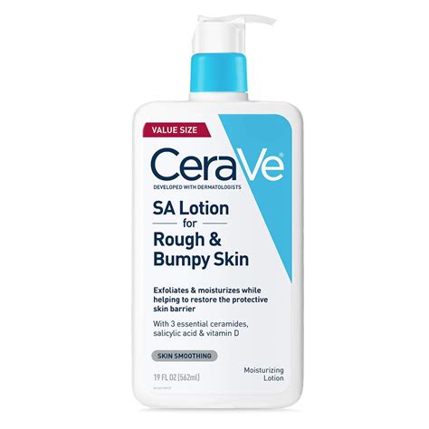 CeraVe SA Lotion For Rough Bumpy Skin Vitamin D, Hyaluronic Acid ...