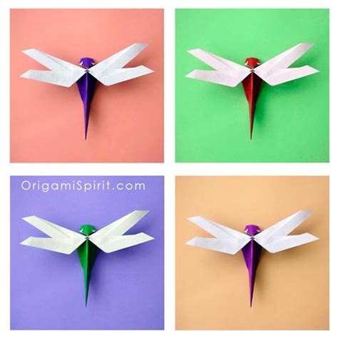 How to Make an Origami Dragonfly